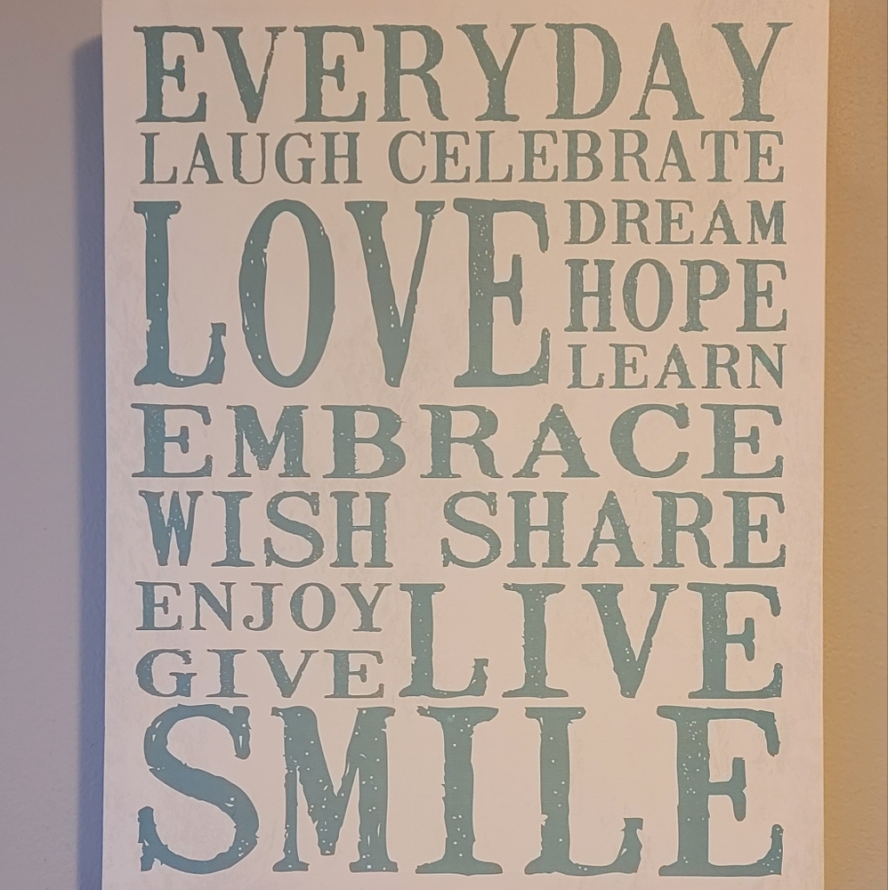 Artissimo Designs "Everyday Blue" Canvas Wall Art